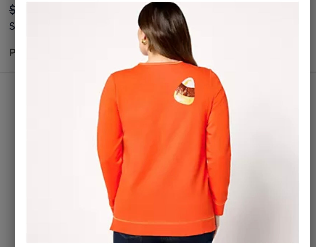 Quacker Factory Kisses of Autumn Sequin French Terry Top. Size Large