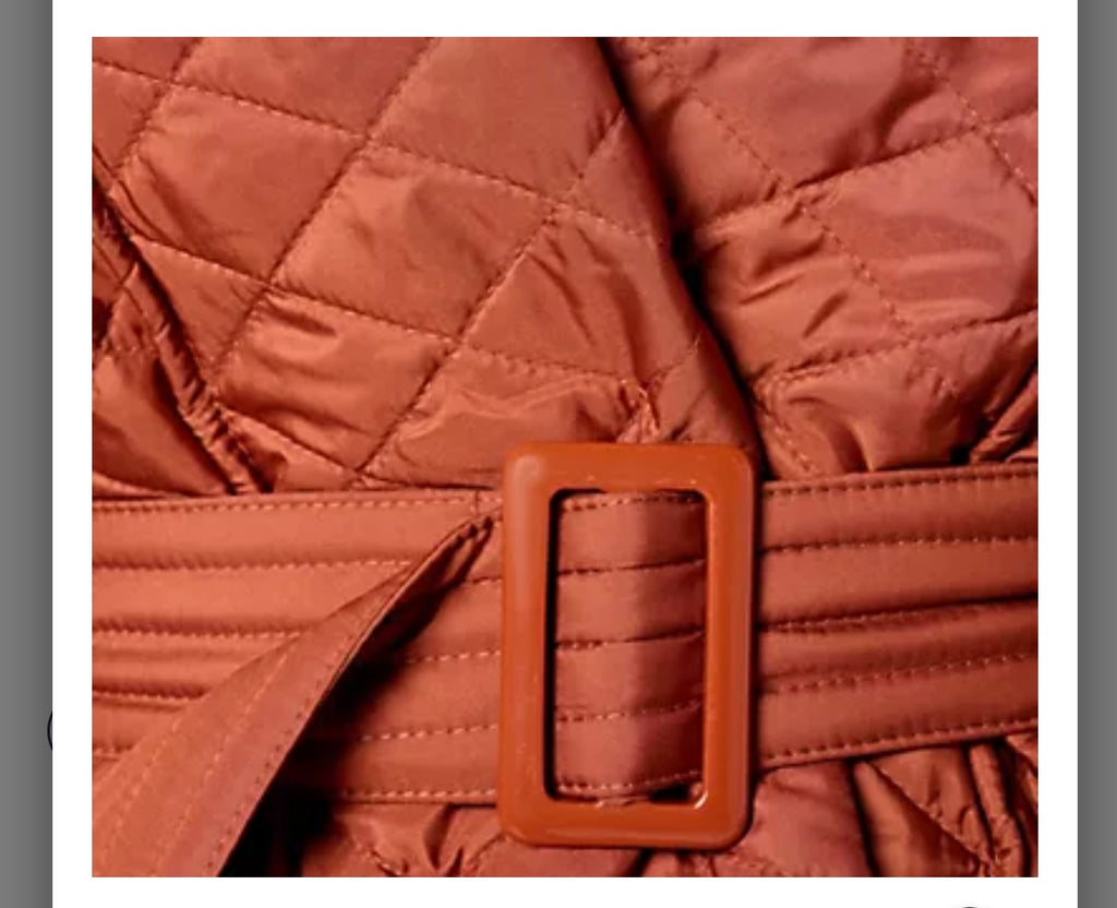 Carla Rockmore Collection Regular Asymmetric Quilted Coat. Size Small