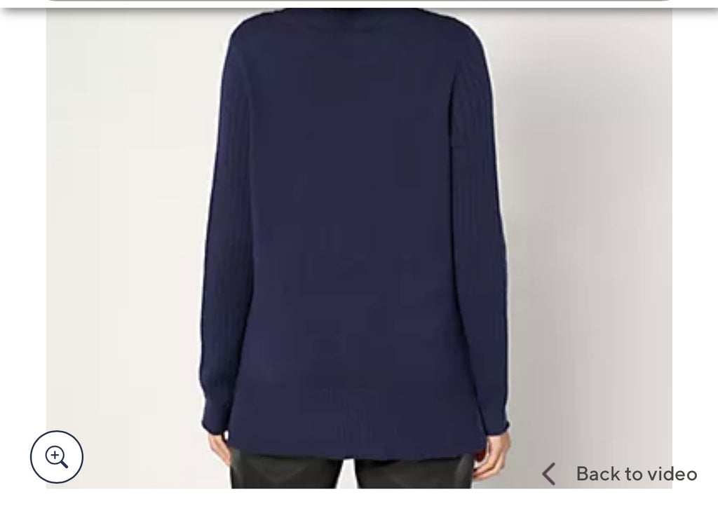 Susan Graver Occasions Regular Embellished Sweater Tunic. X-Small