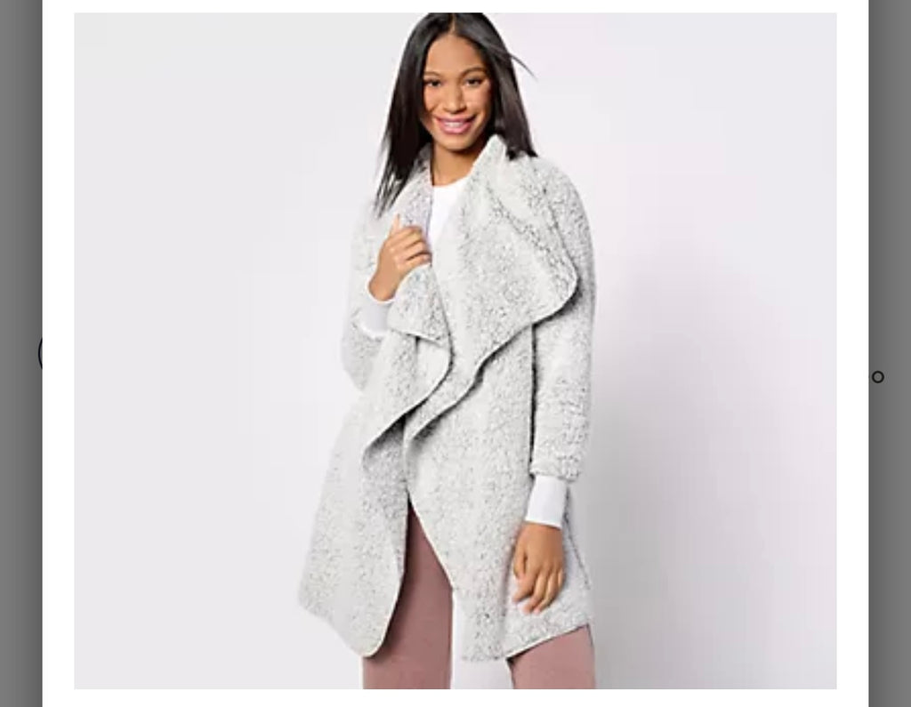 Bumblebella by Jill Martin Regular Sherpa Cascading Cardigan. Petite 2XLarge