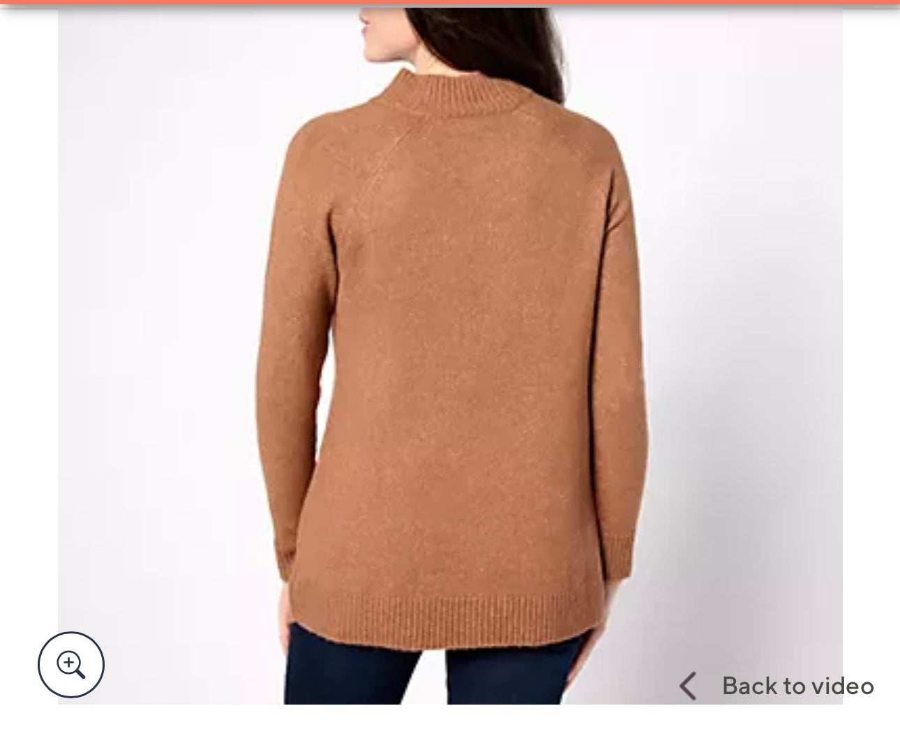 Denim & Co. Regular Tunic Sweater Pullover with Button Detail. Size medium