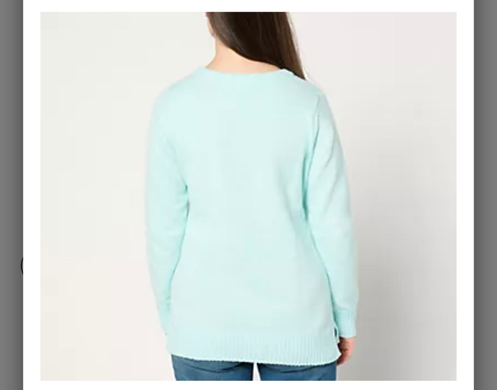 Jingle Belles by Kim Gravel Let's Get Cozy Lurex Holiday Sweater. Size Large