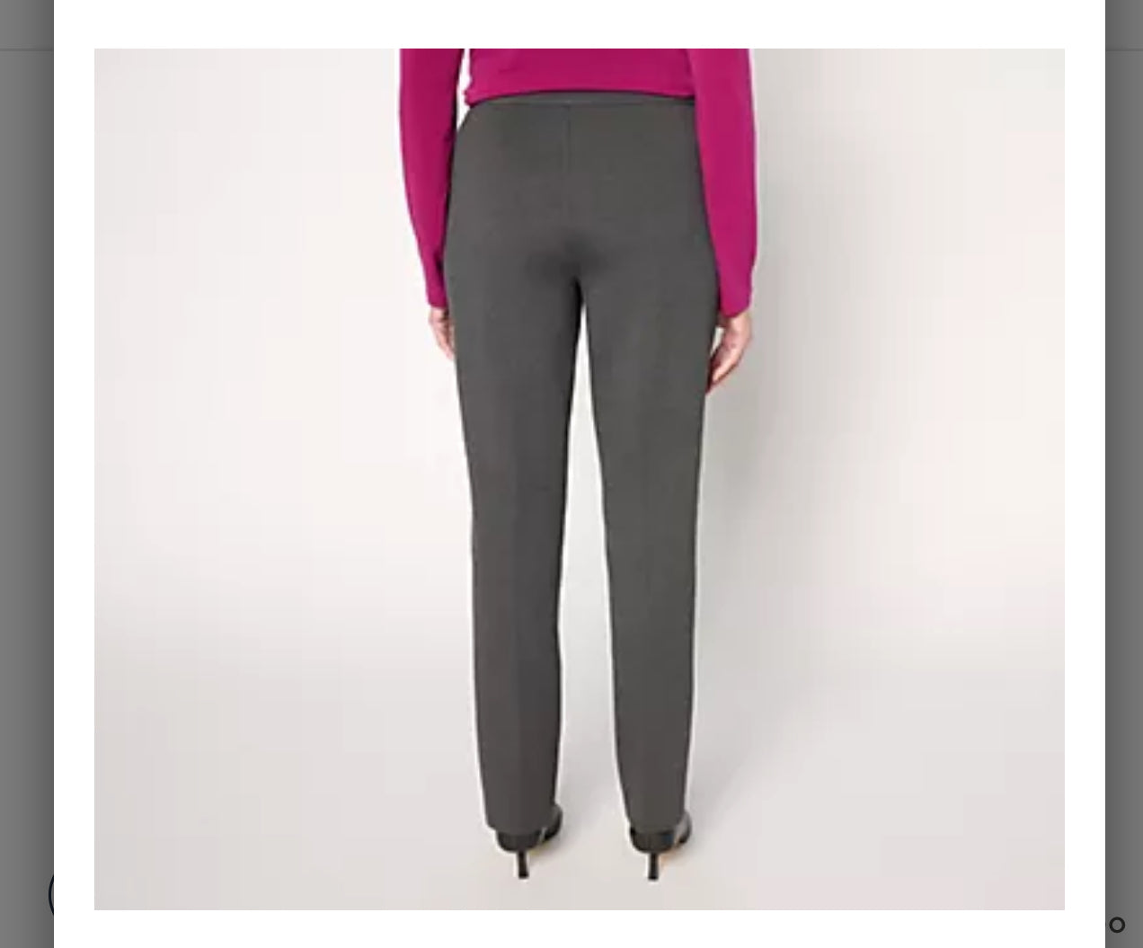 Susan Graver Regular Smart Ponte Knit Slim Leg Pant
