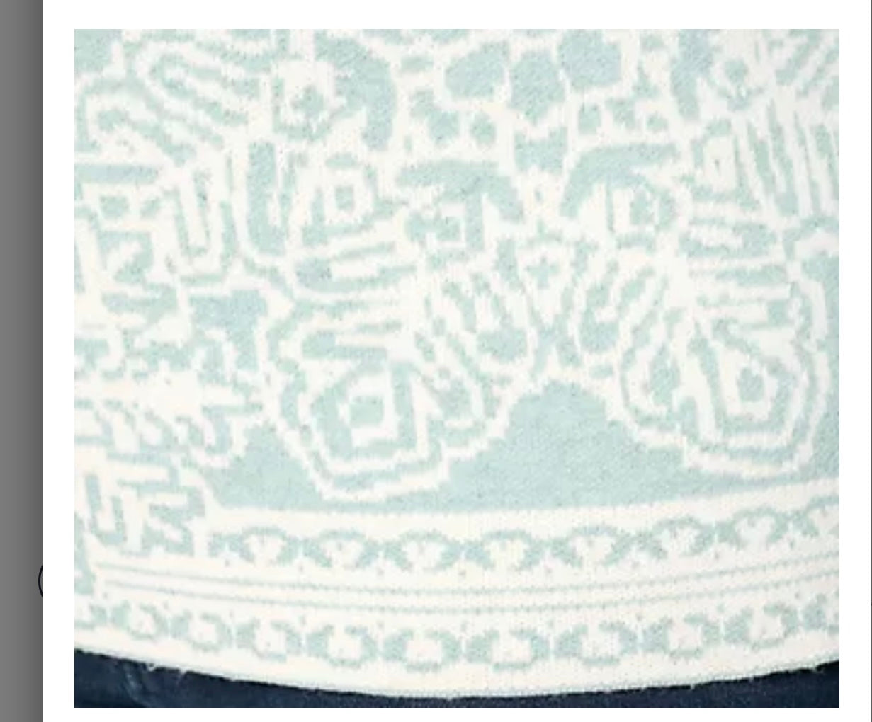 Denim & Co. Jacquard Funnel Neck Snowflake Sweater. Size Large