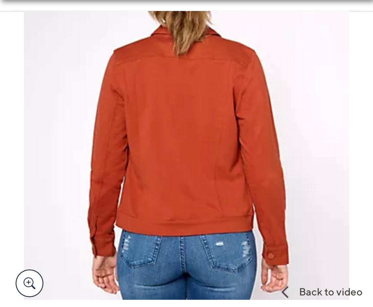 Belle by Kim Gravel Twill Jacket with Knit Back and Sleeves