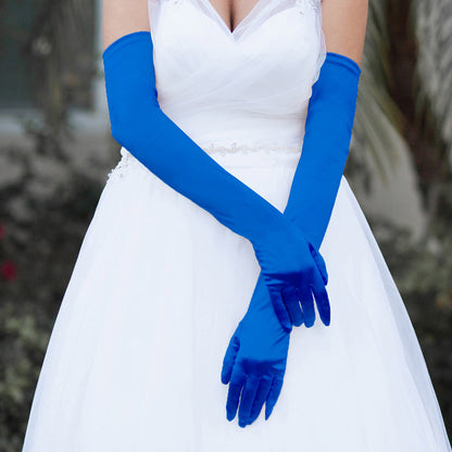 Dressy Satin Long Wedding Gloves