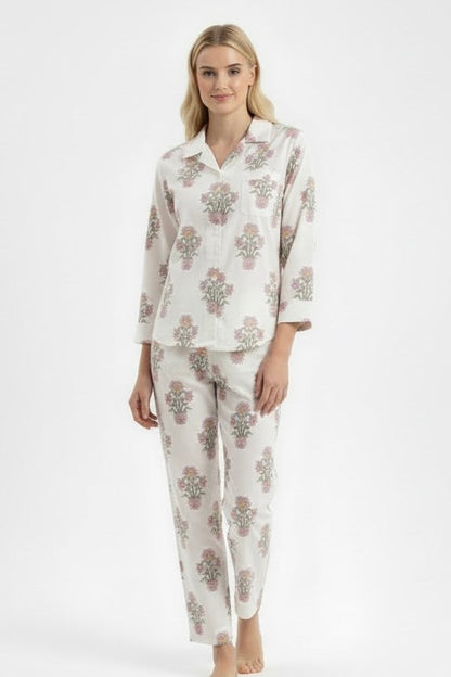 Gabriella Long Pajama Set in Royal Aster