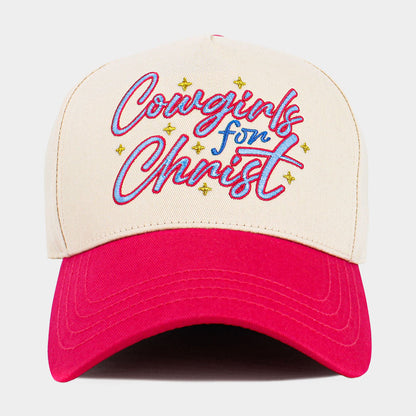 Cowgirls for Christ Embroidered Baseball Hat