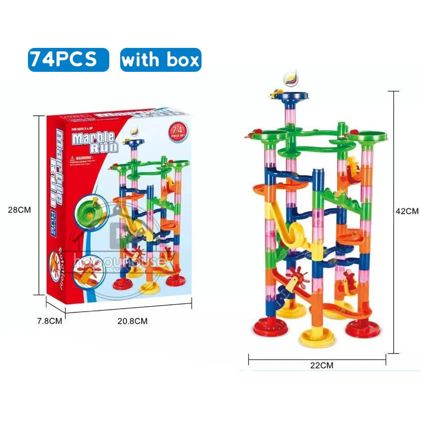 Marble Run Race Track Building Blocks 3D Maze Toy