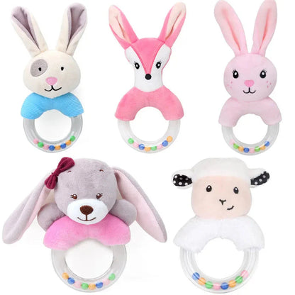 Newborn Baby Plush Stroller Toys Hanging Rattle