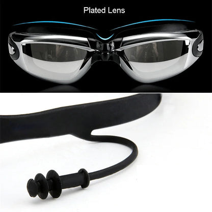 Men Swim Shorts Waterproof Goggles & Ear-plug Cap