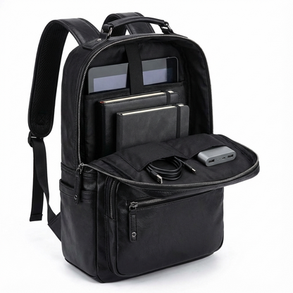 Men's Vegan Leather Backpack – Structured Travel Carry