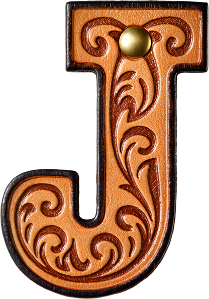 Monogrammed Initial Western Leather Look Saddle Longhorn Cowboy Cowgirl Kitchen Dish Towels Made in America