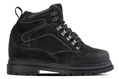 CALDEN 5.2" Taller Black Nubuck Height-Increasing Boots K881802