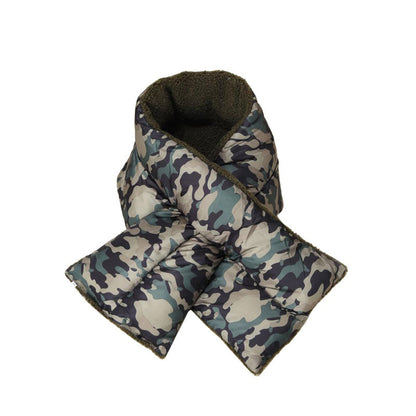 Reversible Puffer Sherpa Pull Through Scarf