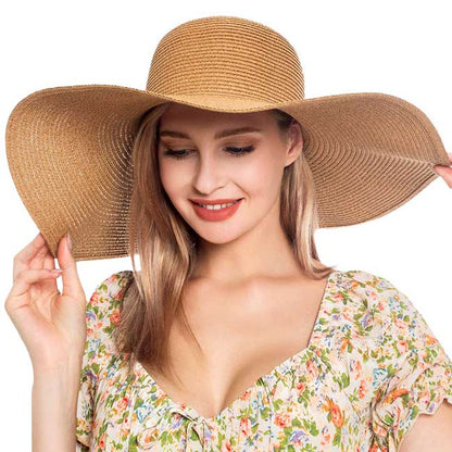 Solid Floppy Straw Sun Hat