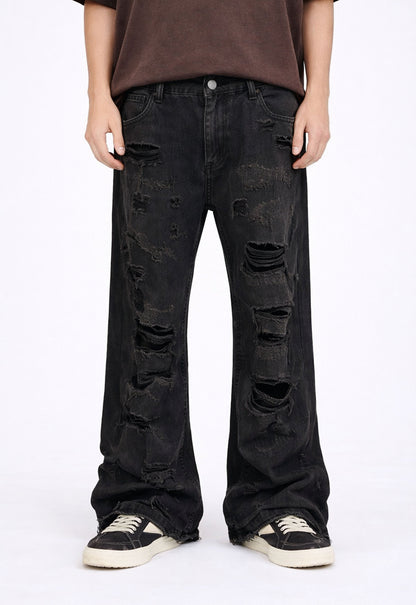 DARK DESTROYED DENIM