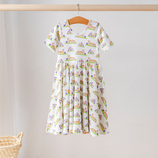 Mascot Mania in Auburn Organic Cotton Dress for Kids