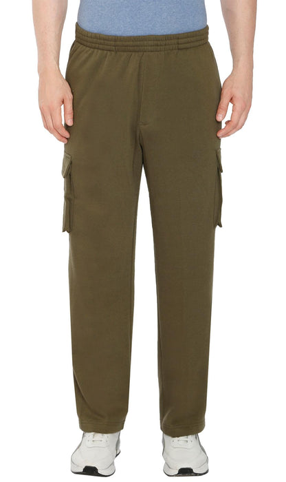 Men's Brushed Fleece Cargo Pants – Comfy Sweatpants with inner drawstrings