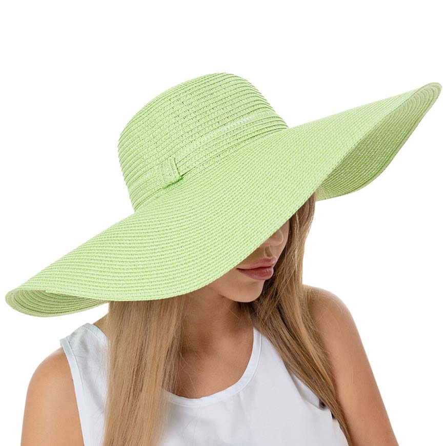 Solid Floppy Straw Sun Hat