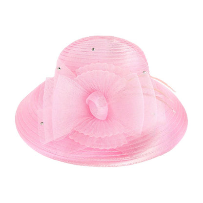 Mesh Bow Dressy Hat