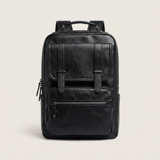 Men's Vegan Leather Backpack – Structured Travel Carry