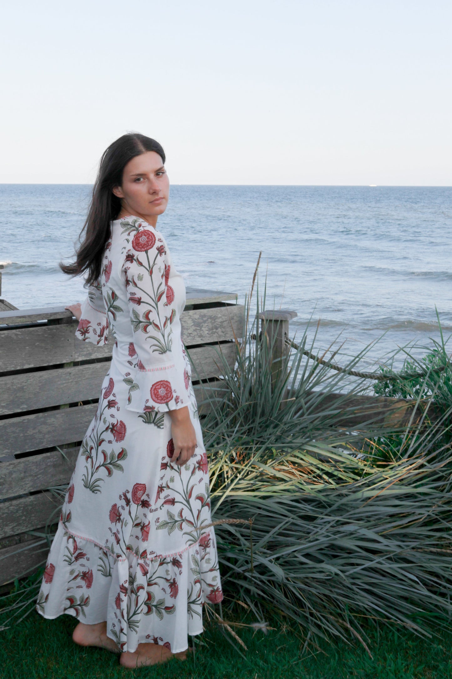 Rhode Wrap Dress in Red Vine