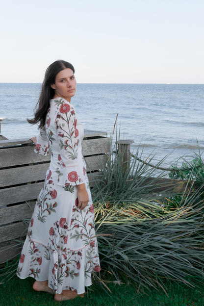 Rhode Wrap Dress in Red Vine