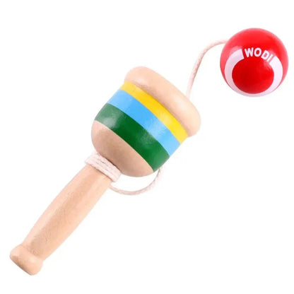 Montessori Wooden Skill Sword Cup Toy – Educational Throw & Catch Game
