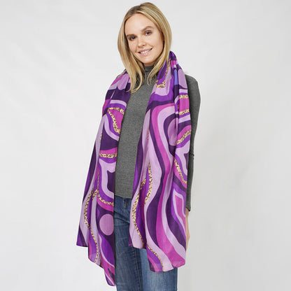 Abstract Foil Print Scarf