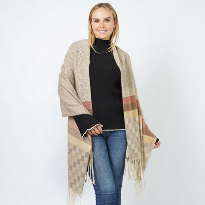 Check Oblong Scarf/Shawl