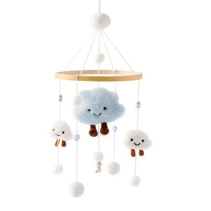 Wooden Baby Crib Mobile with Music Box Bell