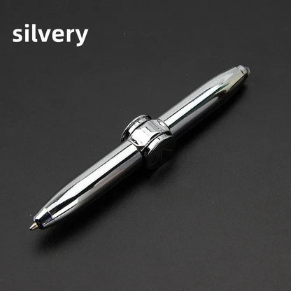 LED Gyro Spinner Pen – Multifunctional Metal Fidget Ballpoint Pen with Light | Stress Relief Spinning Pen for Writing, Focus & Gifts