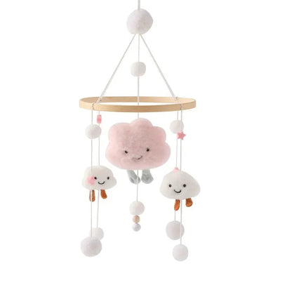 Wooden Baby Crib Mobile with Music Box Bell