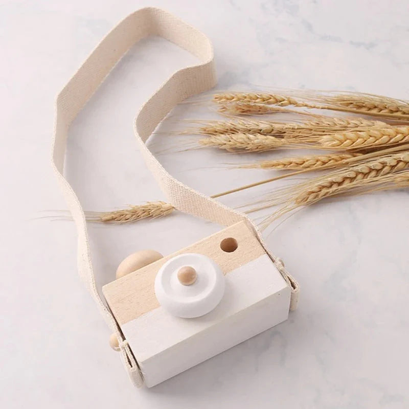 Wooden Fashion Camera Montessori Baby Toy Pendant