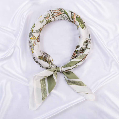 Butterfly Floral Sketch Print Square Bandana Scarf
