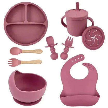 Food Grade Silicone Baby Feeding Dish Set