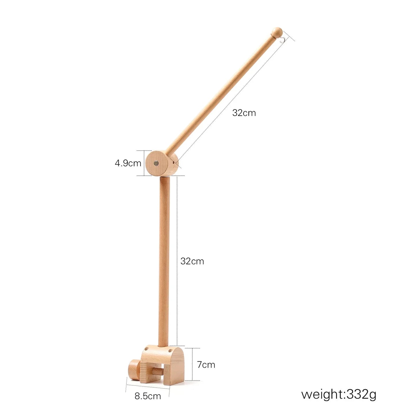 Baby Wooden Bed Bell Bracket Mobile Holder