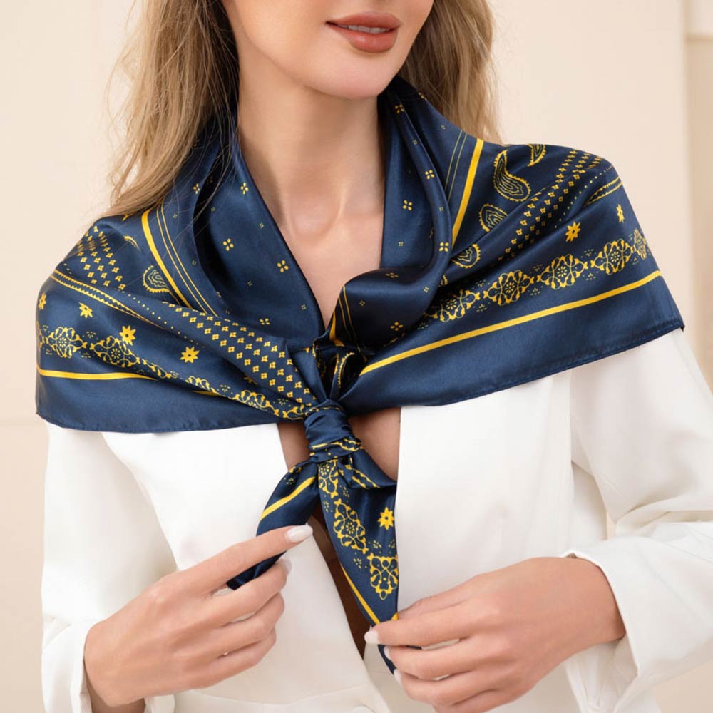 Classic Paisley Pattern Square Scarf Wrap