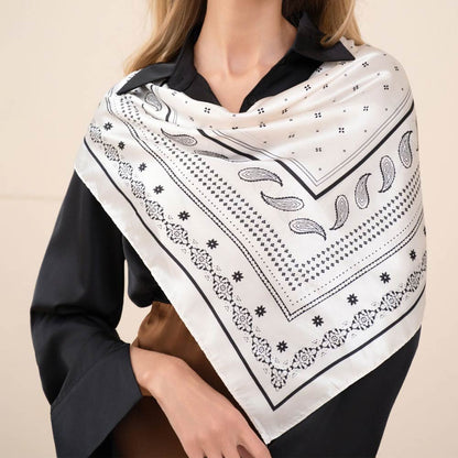 Classic Paisley Pattern Square Scarf Wrap