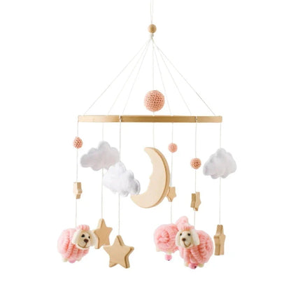 Wooden Baby Rattle Crib Mobile Holder for Newborns