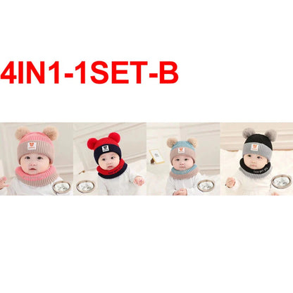 Cute Winter Kids Hats for Girls & Boys Soft Wool Fleece Ear Protection