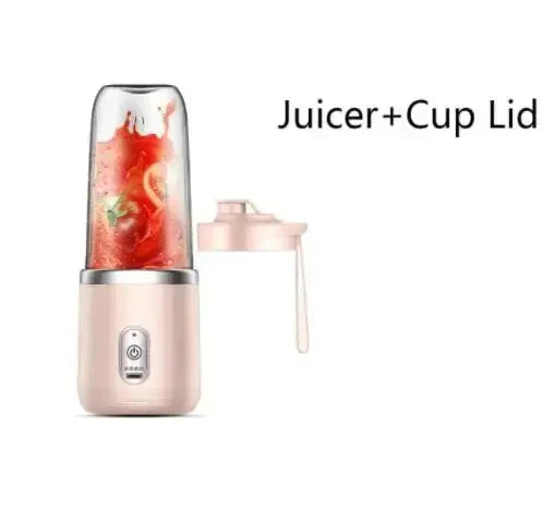 Portable Electric Blender Bottle – 6-Blade Smoothie Maker USB