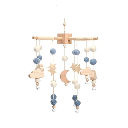 Wooden Baby Rattle Crib Mobile Holder for Newborns