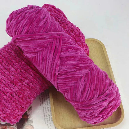 95g Chenille Soft Velvet Yarn Blended Knitting Wool Crochet Handmade Scarf Coat Baby Blanket And Hat