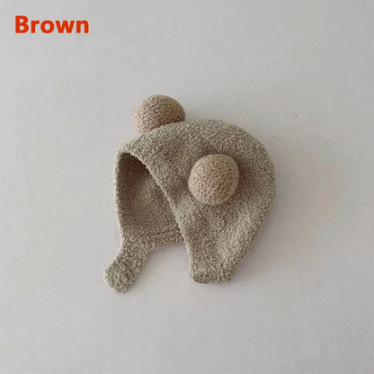 Cute Winter Kids Hats for Girls & Boys Soft Wool Fleece Ear Protection