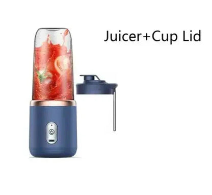 Portable Electric Blender Bottle – 6-Blade Smoothie Maker USB