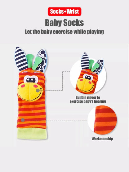 Baby Wrist Rattle Socks Sensory Educational Toys Set