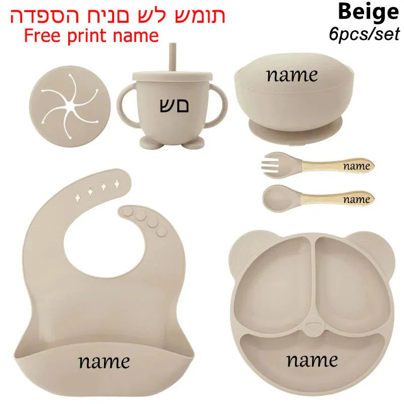 Silicone Baby Feeding Plate Set with Suction Bowl