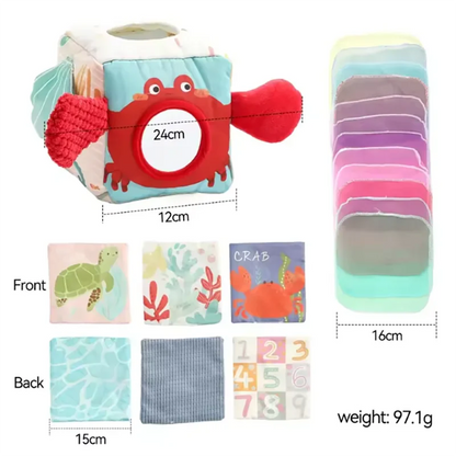 Montessori Cloth Busy Box Animal Tissue Toy